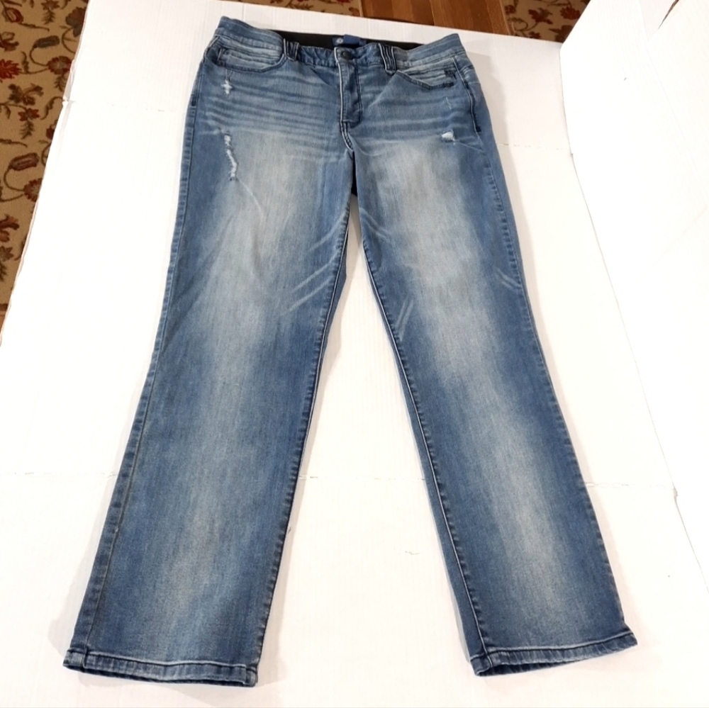 Democracy Ab Solution Distressed Straight Jeans